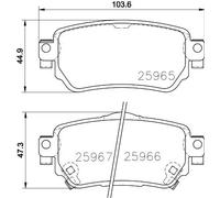 HELLA 8DB 355 021-491 Brake pad set