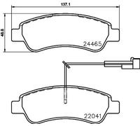 Brake pads 8DB 355 021-901 HELLA for FIAT PEUGEOT CITROËN OPEL