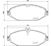 Brake pads 8DB 355 021-921 HELLA for MERCEDES-BENZ C-CLASS C-CLASS T-Model CLS