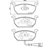 HELLA 8DB 355 021-951 Brake pad set