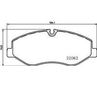 HELLA 8DB 355 021-961 Brake pad set