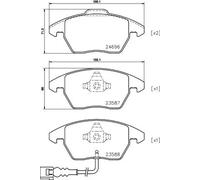 HELLA 8DB 355 023-161 Brake pad set