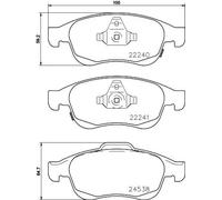 HELLA 8DB 355 023-251 Brake pad set