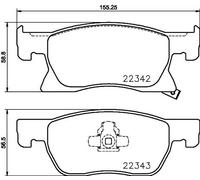 HELLA 8DB 355 024-771 Brake pad set