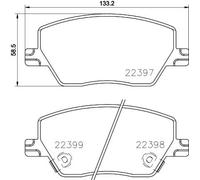 HELLA 8DB 355 025-111 Brake pad set