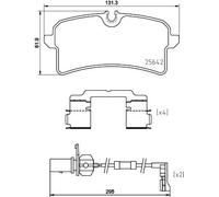 HELLA 8DB 355 025-291 Brake pad set