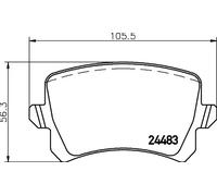 Fits HELLA 8DB 355 025-331 Ham pads. rear AU SE SK VW ⭐UK Stock⭐