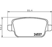 Brake pads 8DB 355 025-361 HELLA for LAND ROVER VOLVO