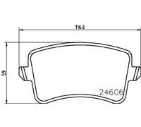 HELLA 8DB 355 025-381 Brake pad set