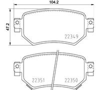 Hella Rear Brake Pad Set 8DB 355 025-561 – Disc Brake, Fits Mazda 6
