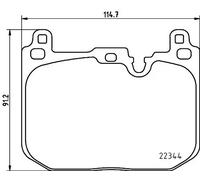 Brake pads 8DB 355 025-621 HELLA for MINI BMW