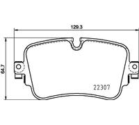 HELLA 8DB 355 025-681 Brake pad set