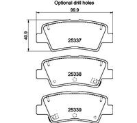 HELLA 8DB 355 031-821 Brake pad set