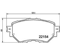 Brake pads 8DB 355 032-091 HELLA for MAZDA 3 Saloon