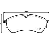 HELLA 8DB 355 032-921 Brake pad set
