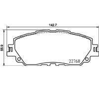 Brake pads 8DB 355 036-511 HELLA for TOYOTA LEXUS
