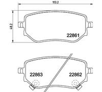 HELLA 8DB 355 037-951 Brake pad set
