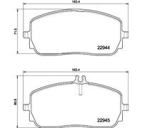 Brake pads 8DB 355 039-011 HELLA for MERCEDES-BENZ G-CLASS A-CLASS GLE CLA GLB