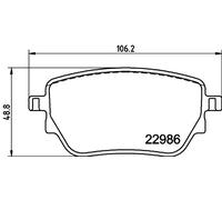HELLA 8DB 355 039-021 Brake pad set