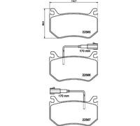 Brake pads 8DB 355 039-031 HELLA for ALFA ROMEO GIULIA STELVIO