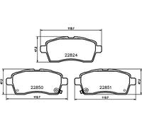 HELLA 8DB 355 039-171 Brake pad set