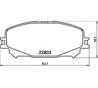 HELLA 8DB 355 039-201 Brake pad set