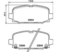 Brake pads 8DB 355 039-411 HELLA for JEEP COMPASS