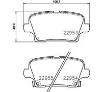 Brake pads 8DB 355 039-501 HELLA for OPEL INSIGNIA B Grand Sport
