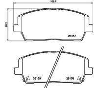 HELLA 8DB 355 040-011 Brake pad set