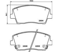 HELLA 8DB 355 040-111 Brake pad set