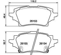 HELLA 8DB 355 040-221 Brake pad set