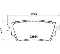 HELLA 8DB 355 040-501 Brake pad set