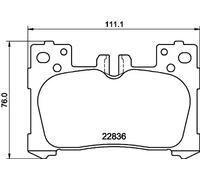 Brake pads 8DB 355 040-741 HELLA for LEXUS LC Coupe LS LC Convertible