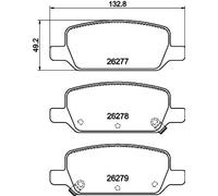 HELLA 8DB 355 040-951 Brake pad set