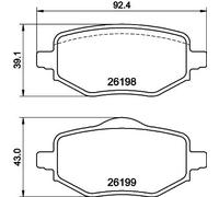 HELLA 8DB 355 040-971 Brake pad set