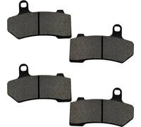 Brake Pads And Rotors Set Compatible With Road King Street Electra FLHR FLHX FLTR Models From 2008 To 2017 14 Inch Front Rear Motorcycle Braking System Parts(Front 2 pairs)