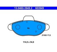 Brake pads 13.0460-3949.2 ATE for FIAT CINQUECENTO