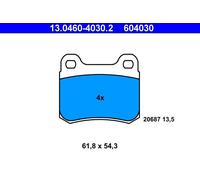 ATE Brake Pad Set 13.0460-4030.2 for MERCEDES-BENZ 190 W201 Rear 82-93