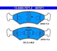 Brake Pad Set, disc brake ATE 13.0460-7071.2 for FORD PUMA (EC_) 1.7 1997-2002