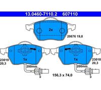 Brake Pads ATE 13.0460-7110.2 for AUDI SEAT SKODA VW