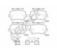 Brake pads 23914 00 704 10 BRECK for VW AUDI SKODA SEAT