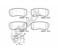 Brake Pads BRECK 24949 00 704 00 for HYUNDAI