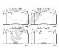 Brake Pads BRECK 25643 00 551 00 for AUDI PORSCHE