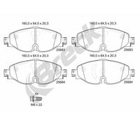 Fits BRECK 25683 00 701 10 Brake Pad Set, disc brake 25683 00 701 10 Brake pads