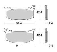 Brake pads Brembo 07BB4480 sintered metal front with approval f. Ducati Panigale