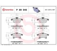 Brake Pads BREMBO P 59 045X for CHEVROLET OPEL