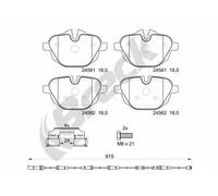 Brake pads Ceramic 24561 00 552 00 BRECK for BMW 5 X3 5 Touring Z4 Roadster X4 7