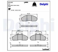 Brake Pads Delphi LP1105 for NISSAN RENAULT