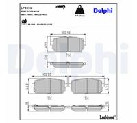 Brake Pads Delphi LP2051 for KIA