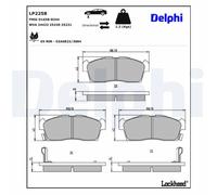 Brake Pads Delphi LP2258 for MITSUBISHI